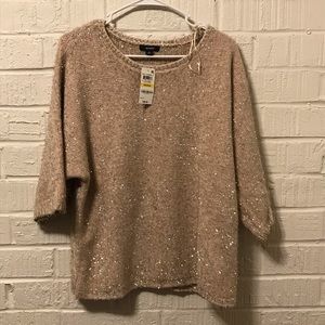 Alfani shimmer sweater top